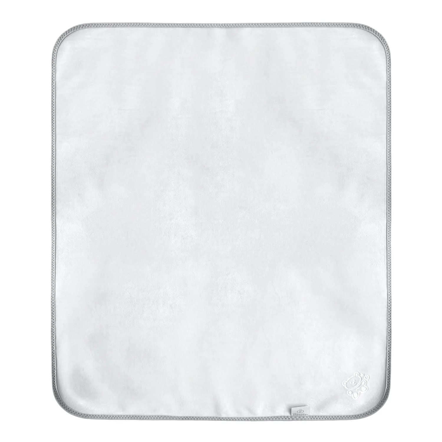 Plush Tummy Time Mat in White & Grey for Newborn Baby - Image 8
