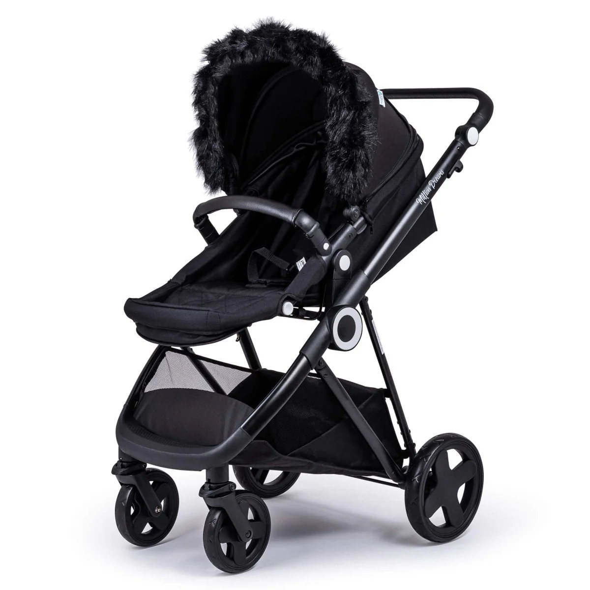 Pram Fur Hood Trim Attachment for Pushchair - Image 2
