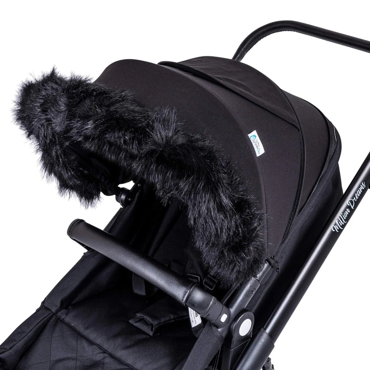 Pram Fur Hood Trim Attachment for Pushchair - Image 3