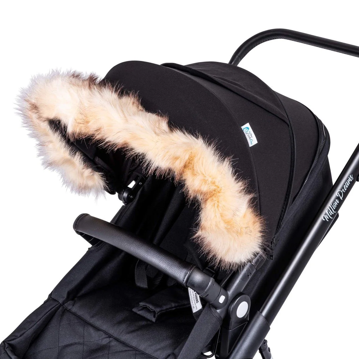 Pram Fur Hood Trim Attachment for Pushchair - Image 7