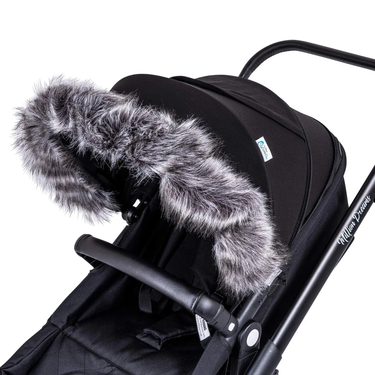 Pram Fur Hood Trim Attachment for Pushchair - Image 9