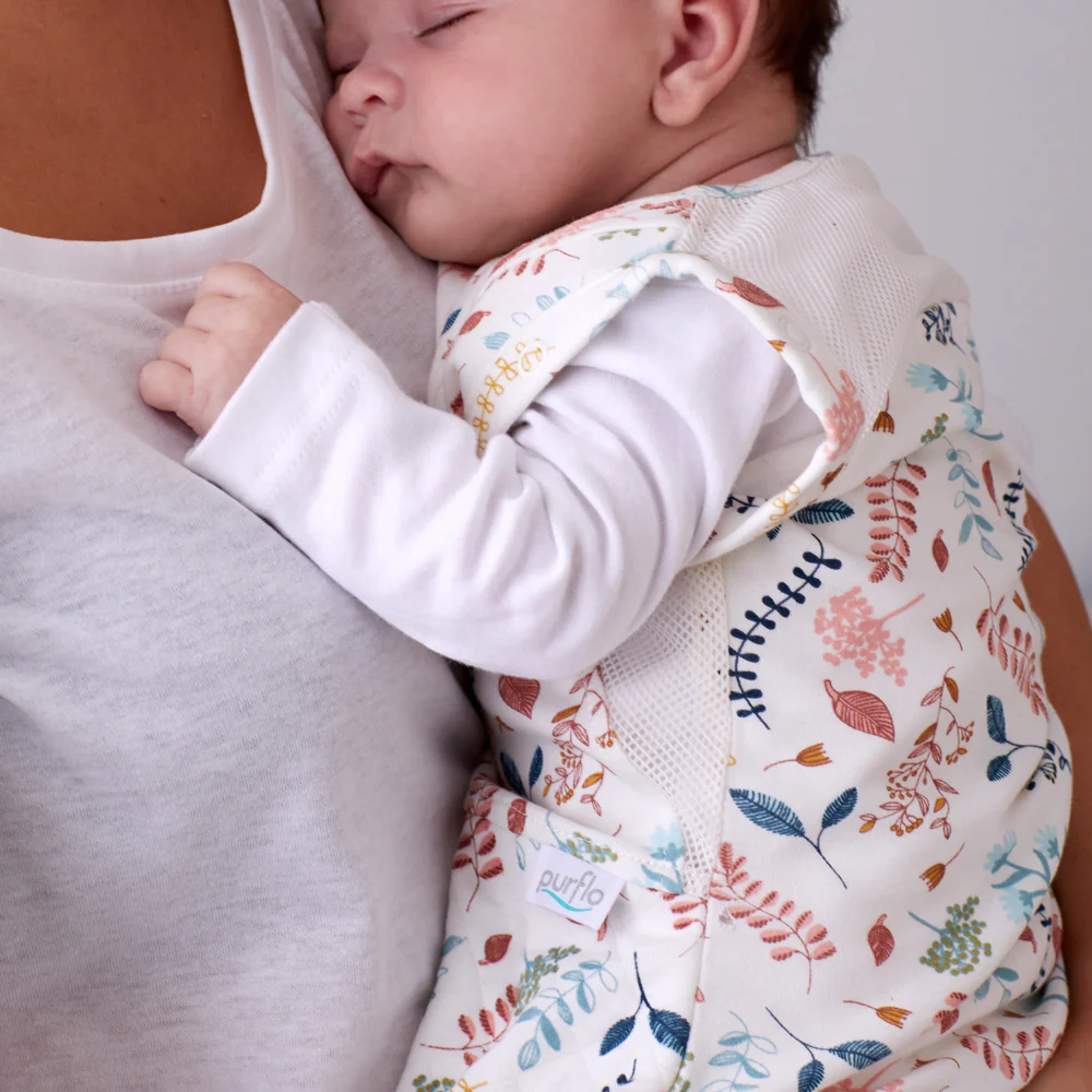 Purflo Swaddle To Sleep 2.5 Tog Sleeping Bag [0-4M] - (Available in Botanical/Grey/Nutmeg Design) - Image 6