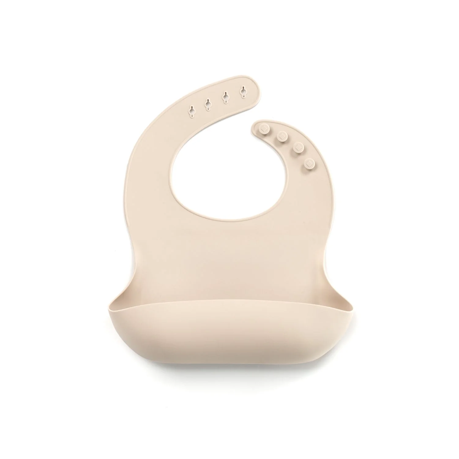 Roll-up Silicone Baby Bib with Stay-Open Crumb Catcher – 100% Food Grade Silicone