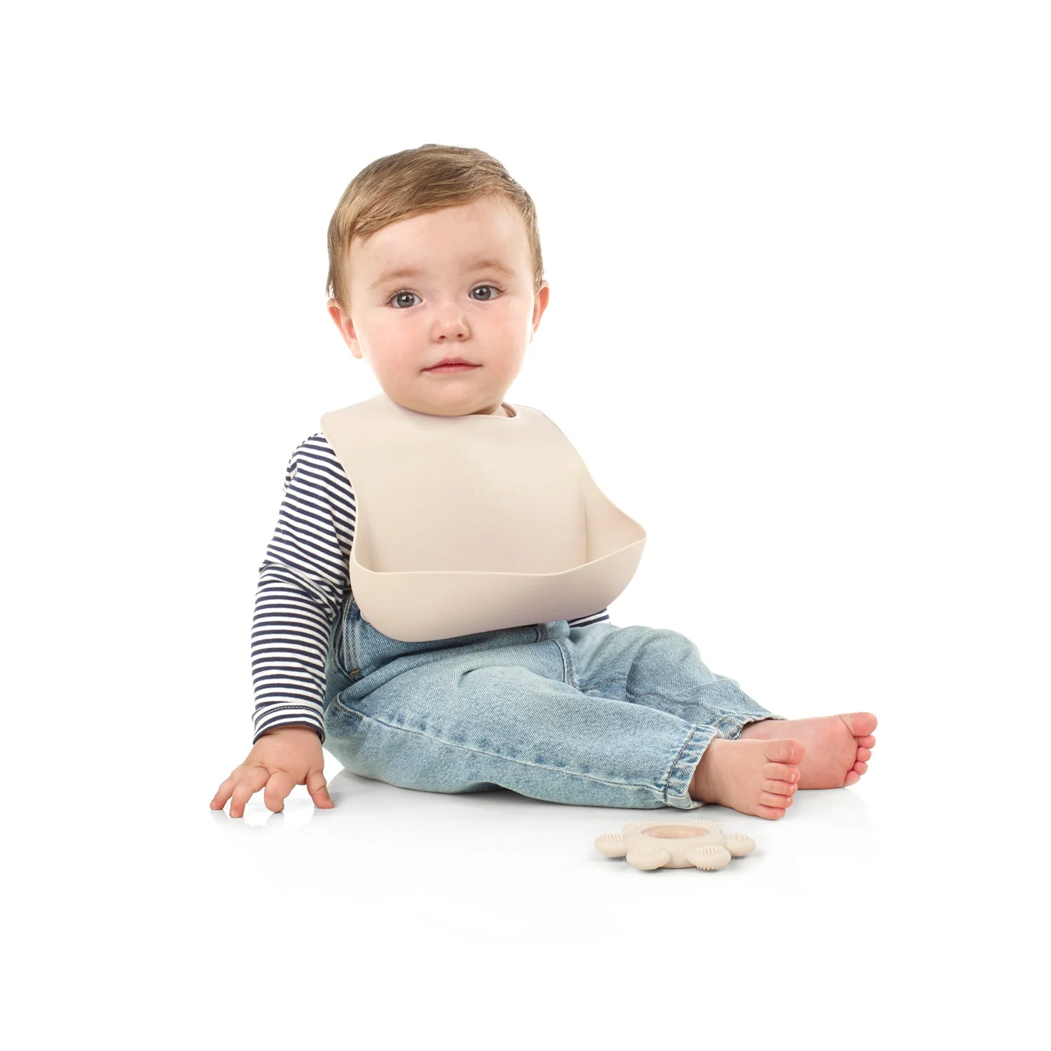 Roll-up Silicone Baby Bib with Stay-Open Crumb Catcher – 100% Food Grade Silicone - Image 2