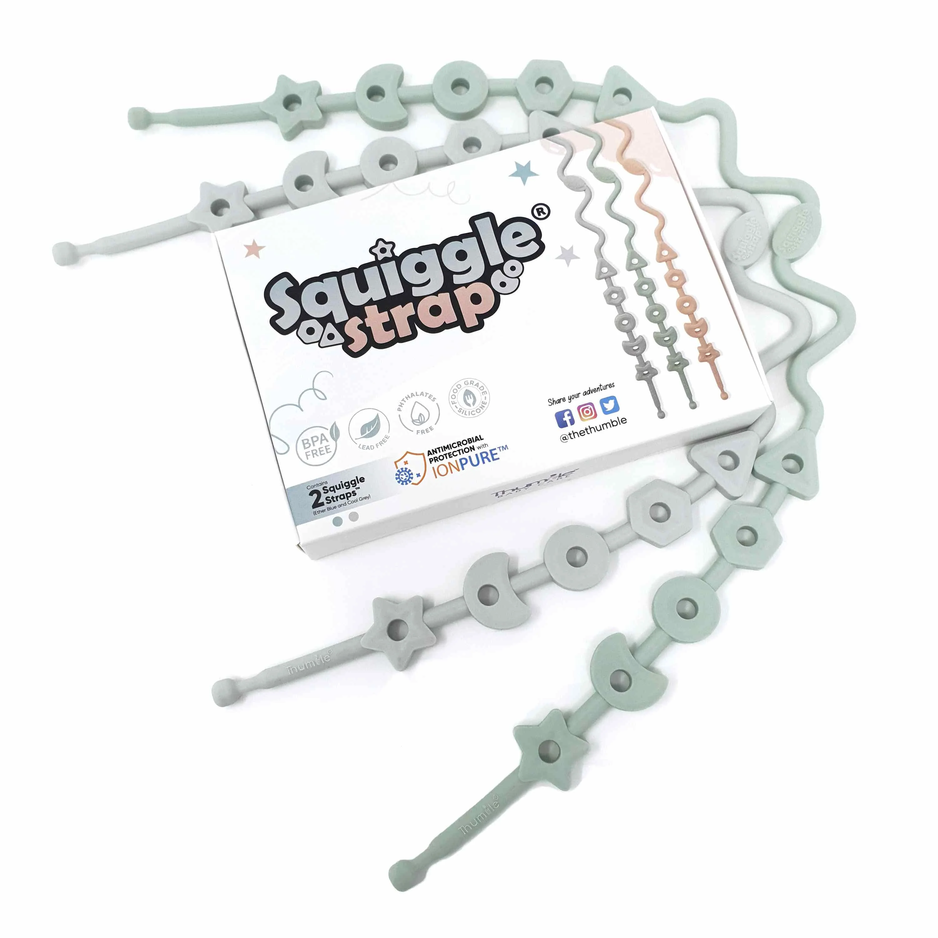 Squiggle Strap® Antimicrobial Silicone Toy Straps (2pcs) - Image 11