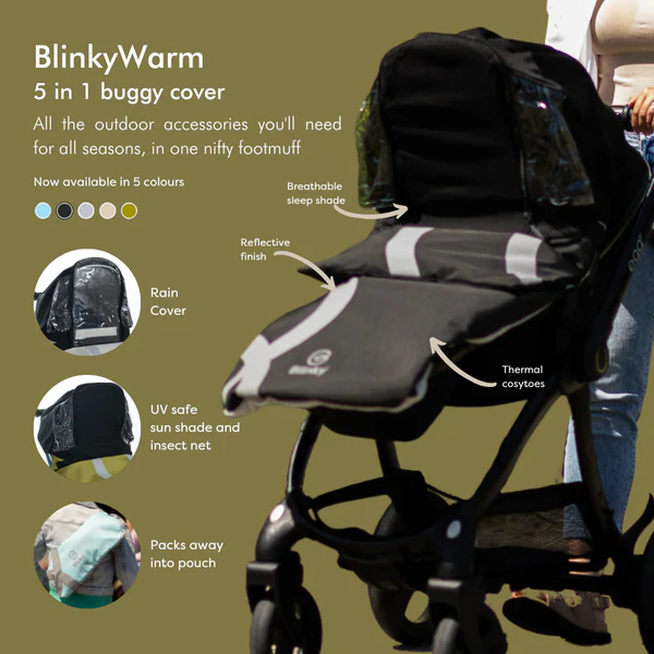 The Blinky Company Black (5-In-1) All Season Buggy Cover - Image 3