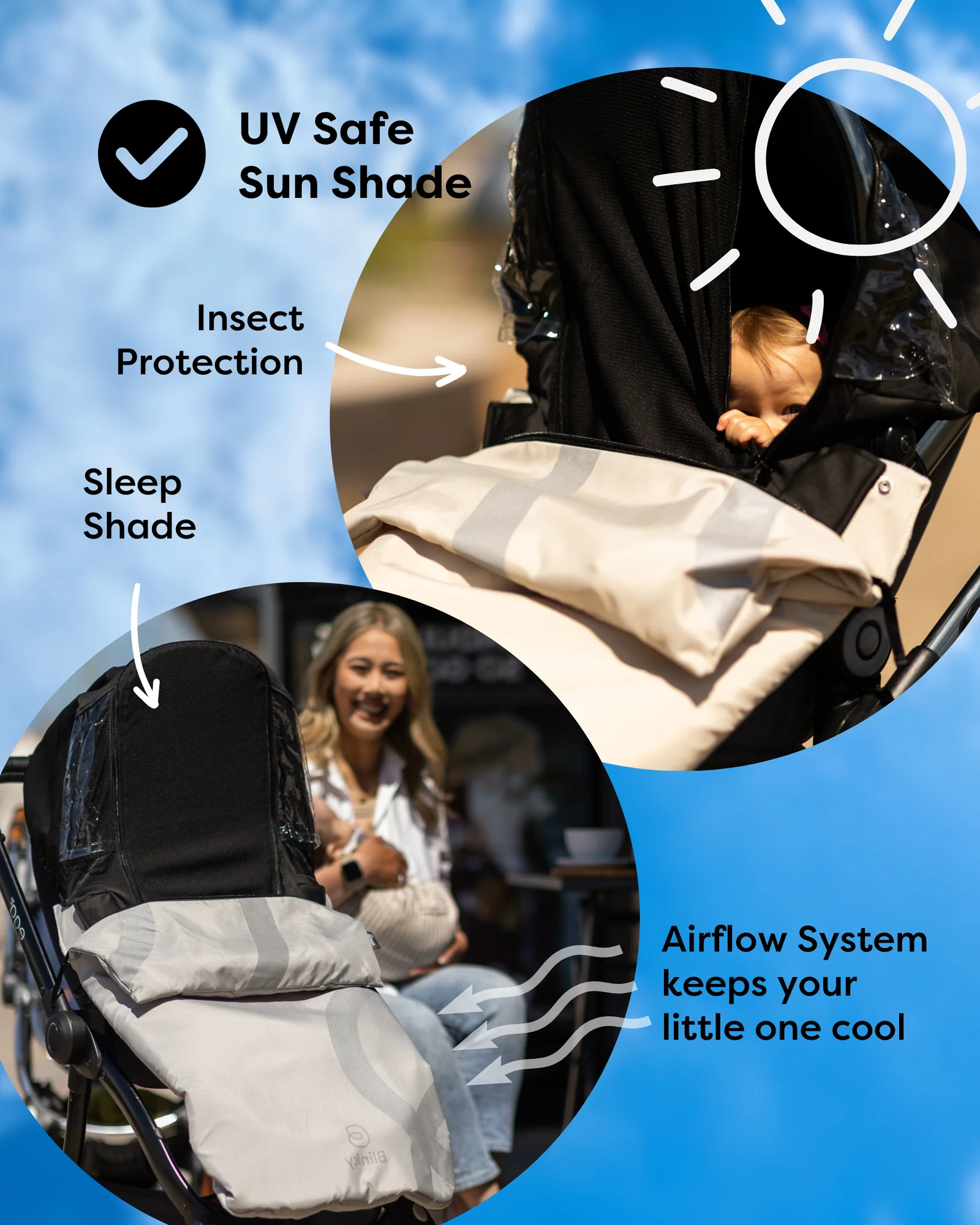 The Blinky Company Black (5-In-1) All Season Buggy Cover - Image 6