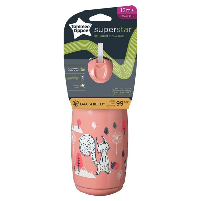 Tommee Tippee Insulated Straw Bottle - 12M+ (NEW Assorted Designs) - Image 7