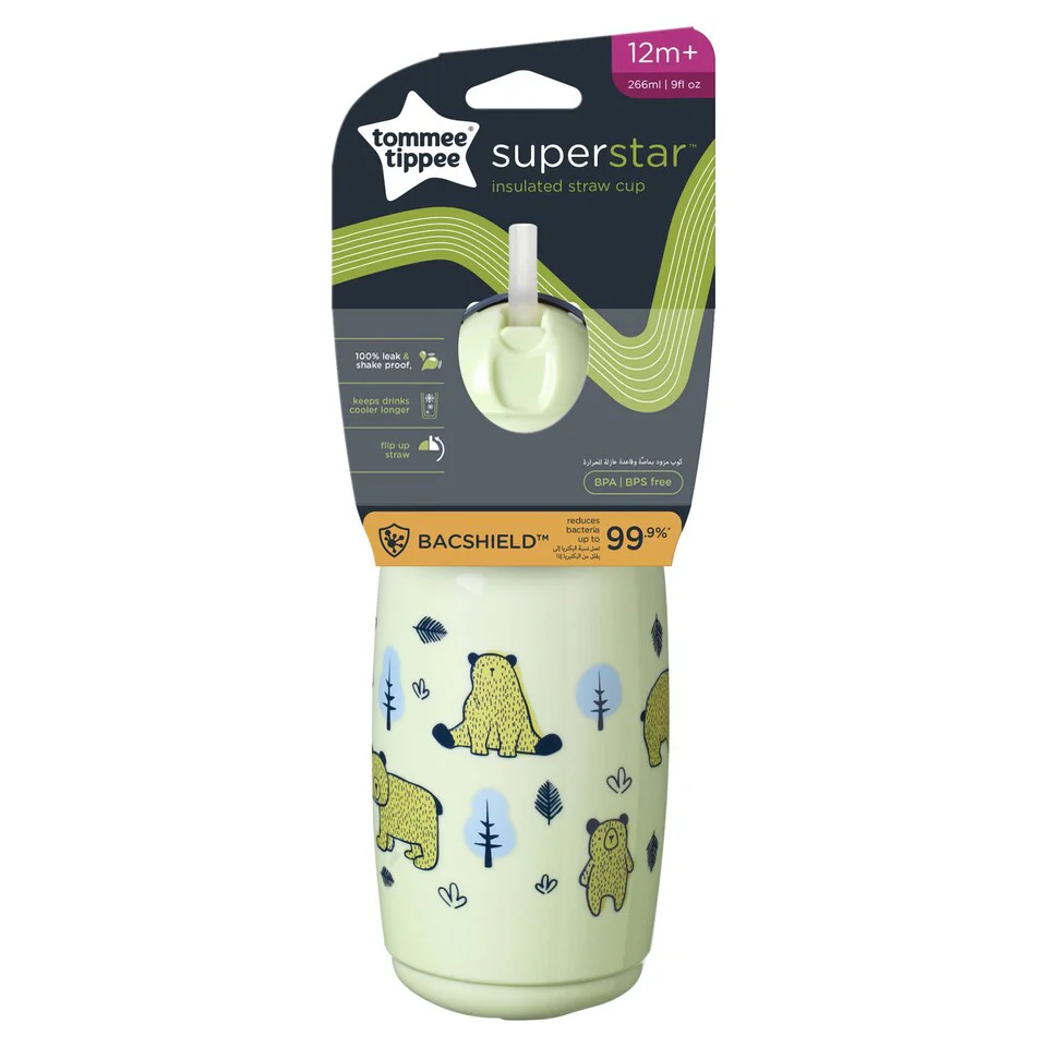 Tommee Tippee Insulated Straw Bottle - 12M+ (NEW Assorted Designs) - Image 9