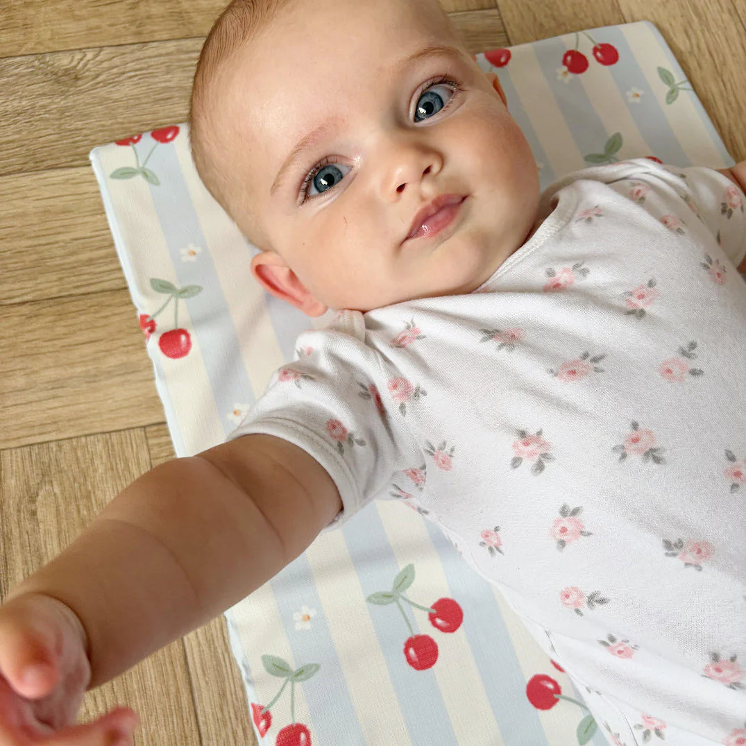 Travel Changing Mat - Cherry Stripe - Image 10