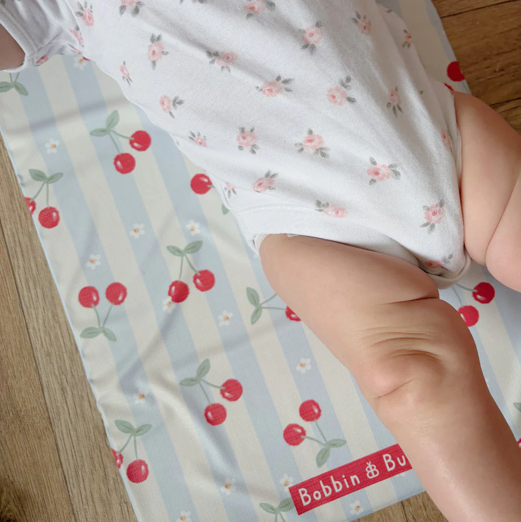Travel Changing Mat - Cherry Stripe - Image 9