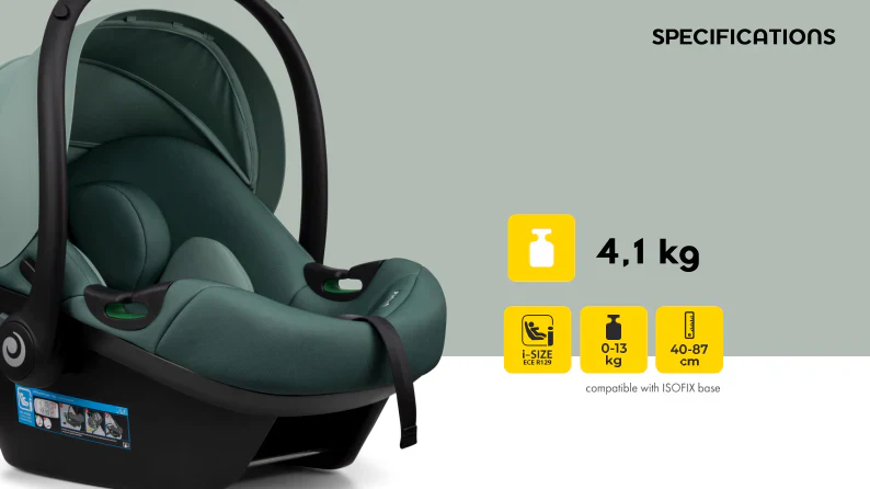Tutis Elo Lux i-Size Car Seat (Available in Black/Grey/Mint) - Image 18