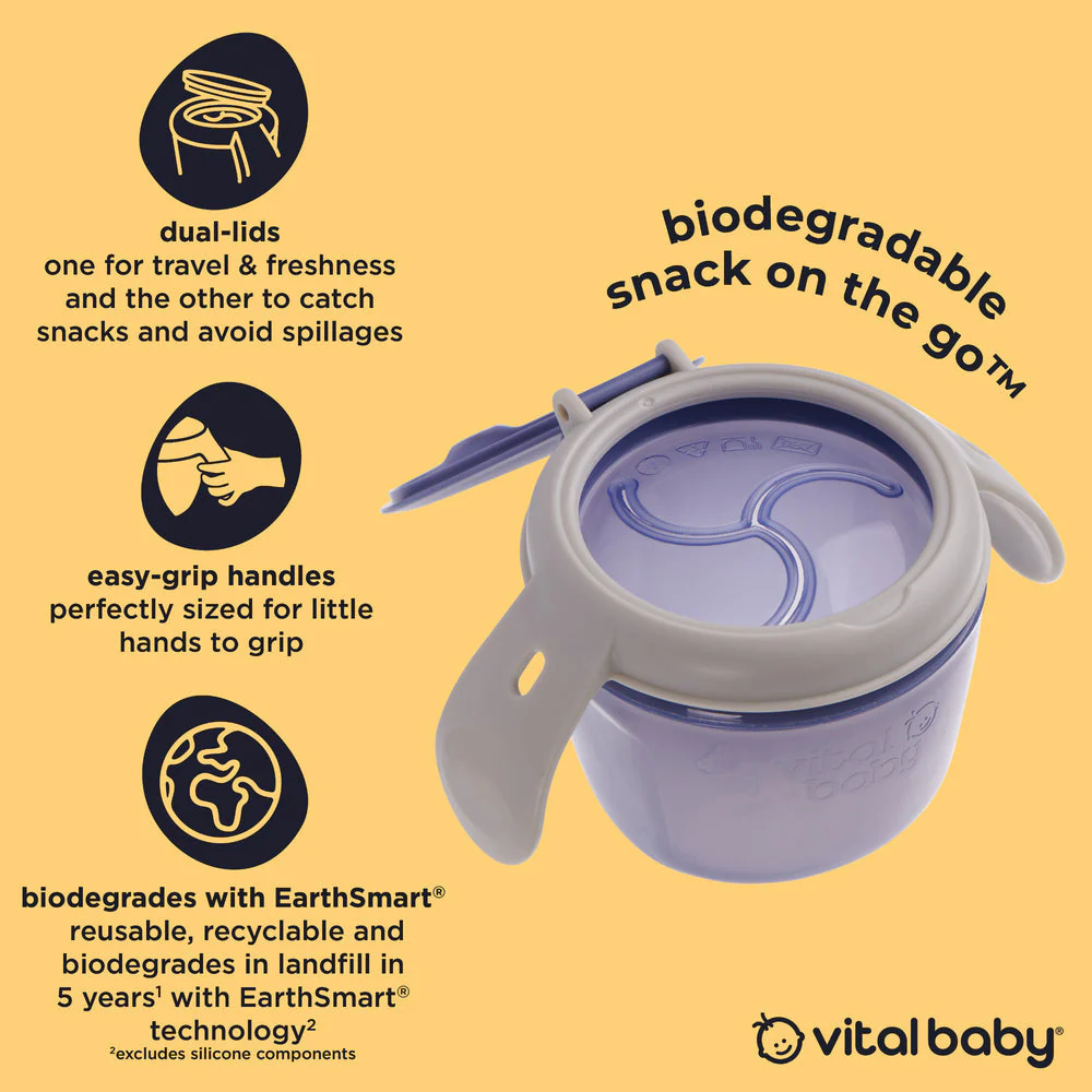 Vital Baby Children's Snack on The Go Pot - Natural Moss - Image 9