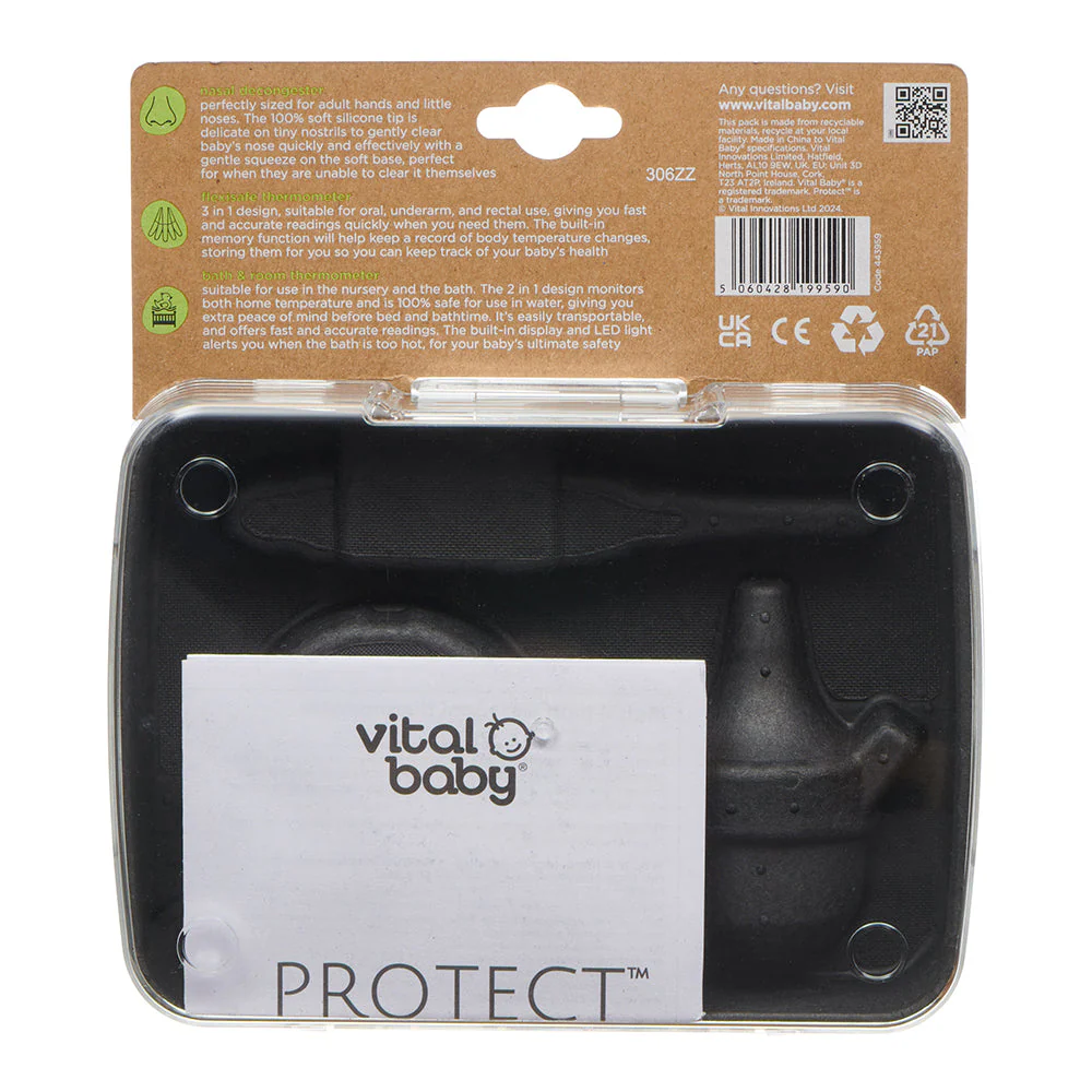 Vital Baby Healthcare Kit with Decongester, Room, Bath & Baby Thermometer - Image 9