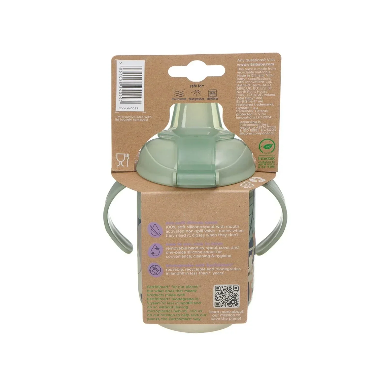 Vital Baby Hydrate Easy Sipper Cup 350ml - Jungle Glow - Image 4