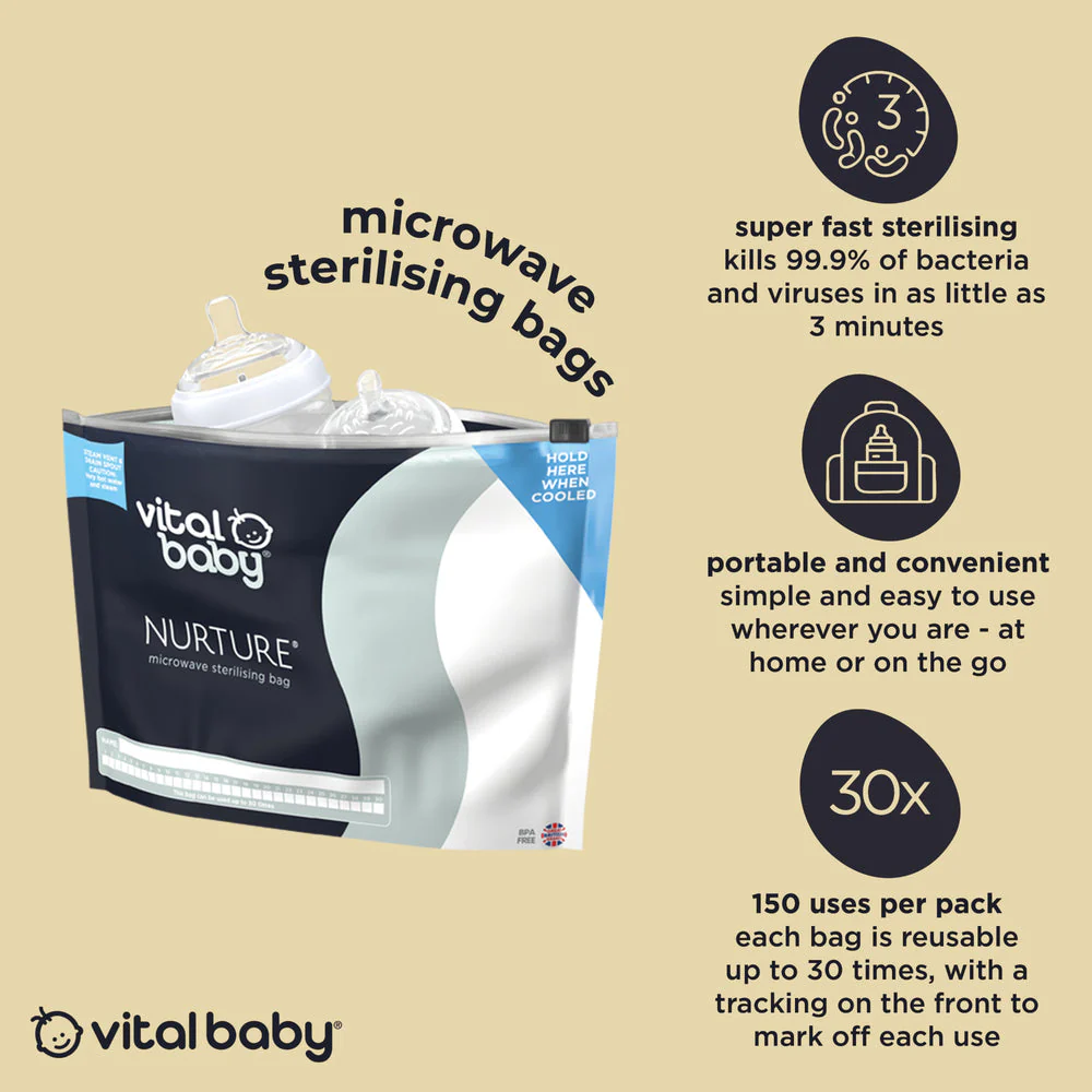 Vital Baby Microwave Sterilising Bags - 5 Pack - Image 3