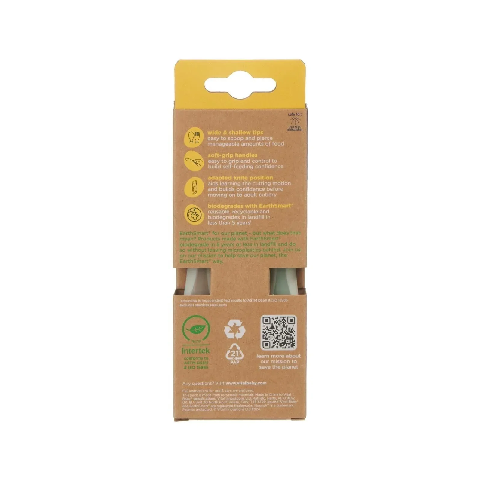 Vital Baby Nourish Big Kid Cutlery Pack of 3 - Natural - Image 4