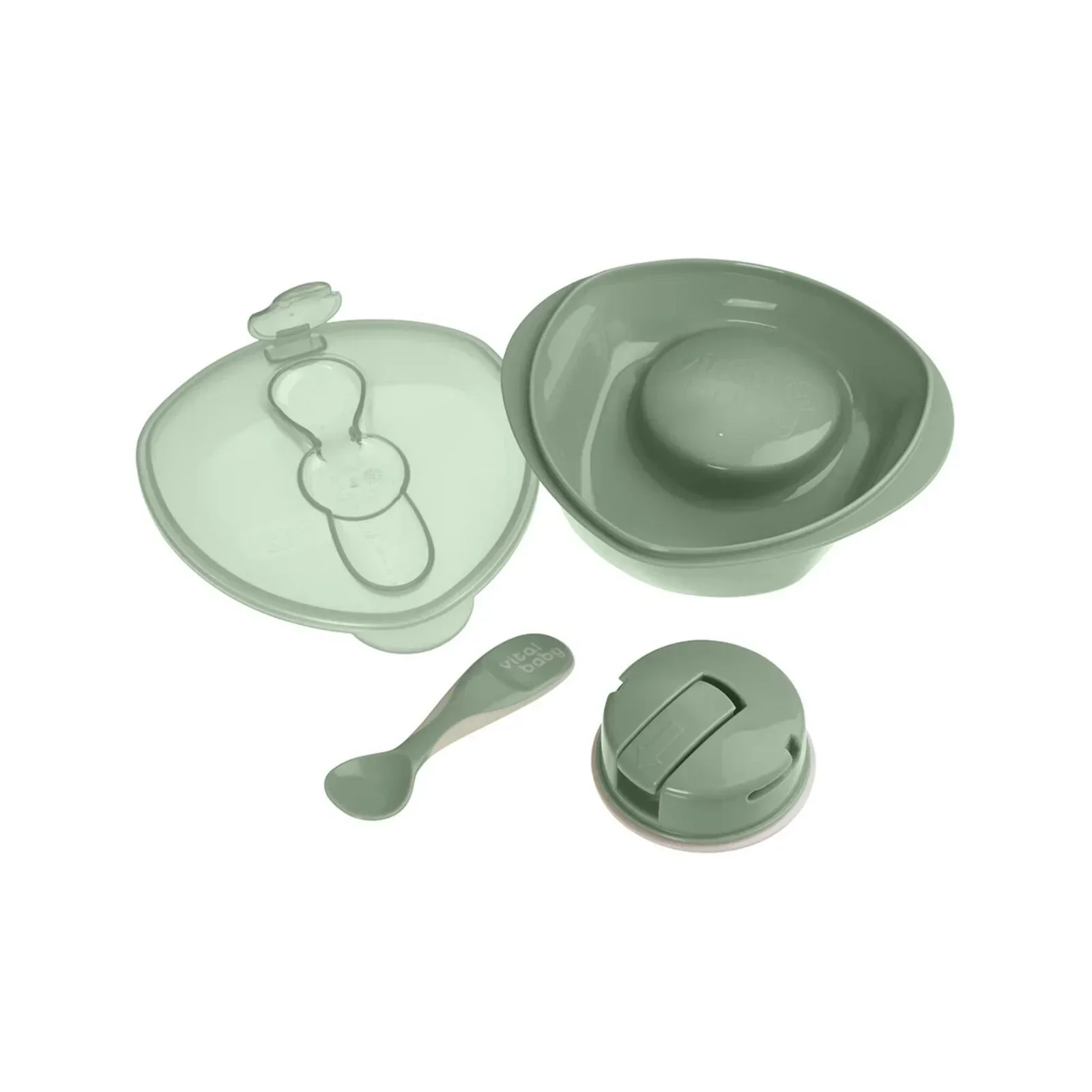 Vital Baby Nourish Power Suction Bowl - Natural Moss - Image 2