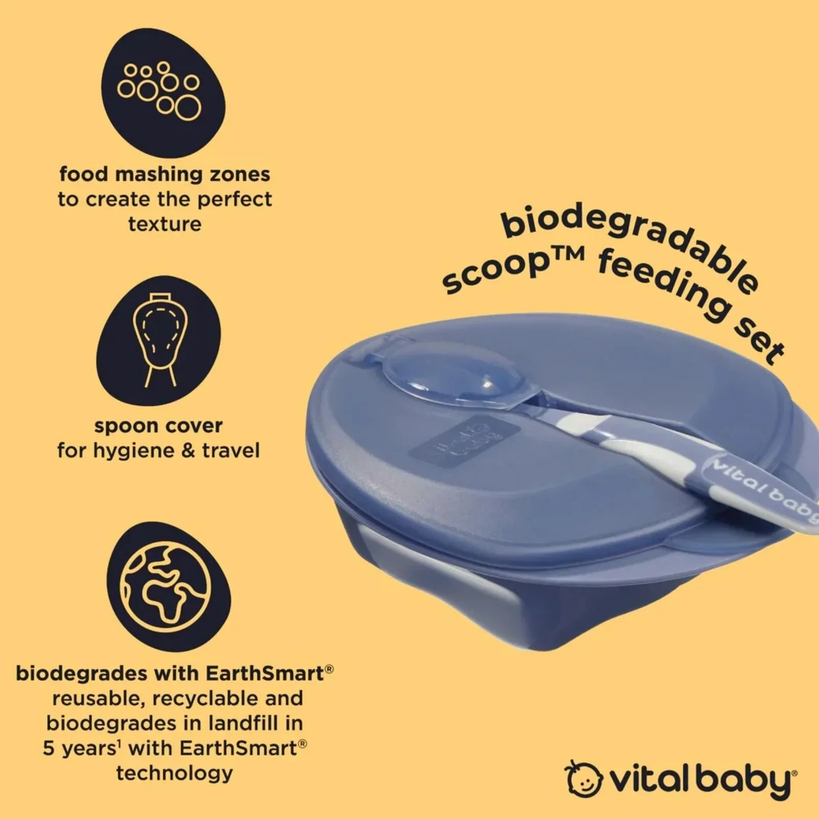 Vital Baby Nourish Scoop Feeding Set 2 pcs - Natural Moss - Image 3
