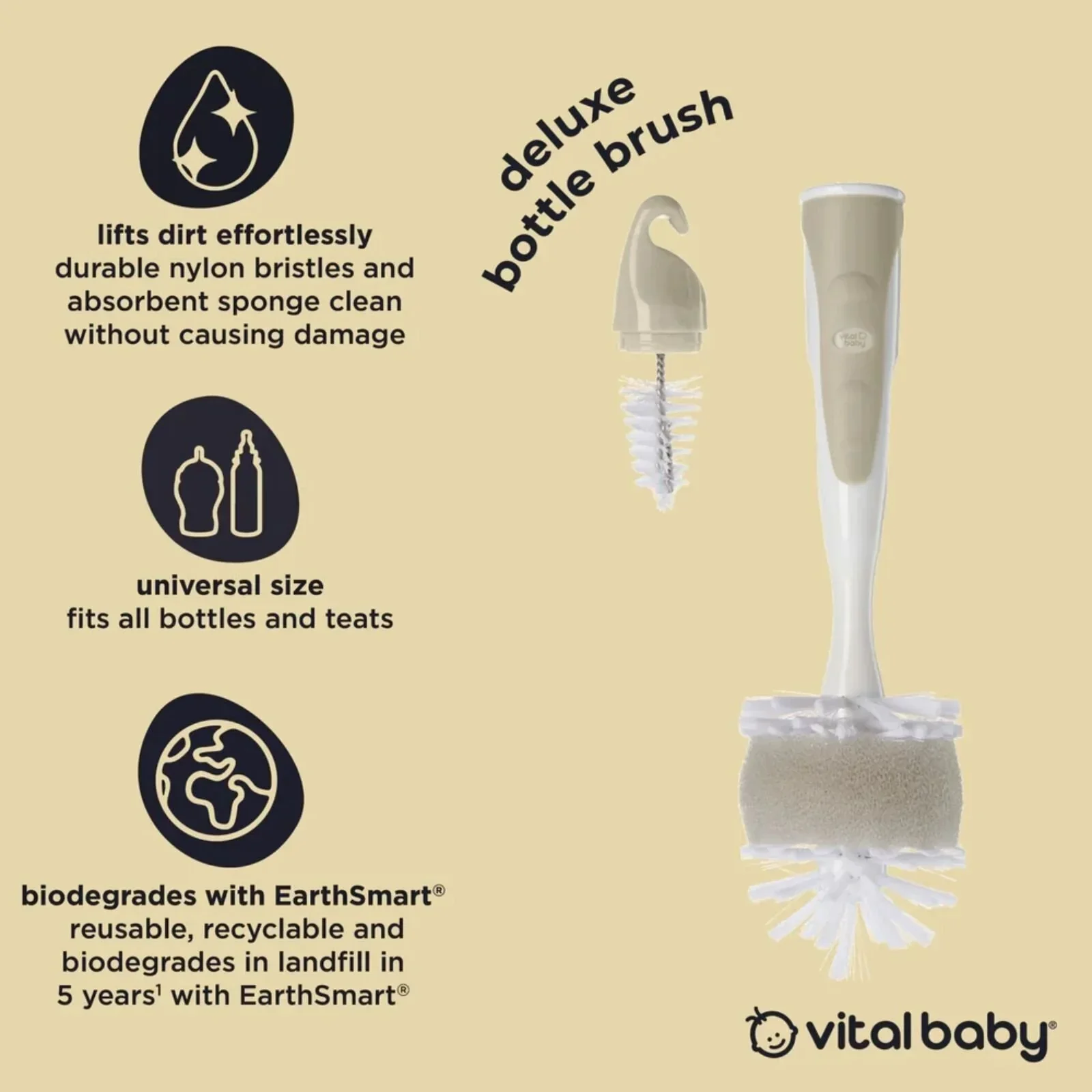 Vital Baby Nurture Deluxe Baby Bottle Brush - Image 2