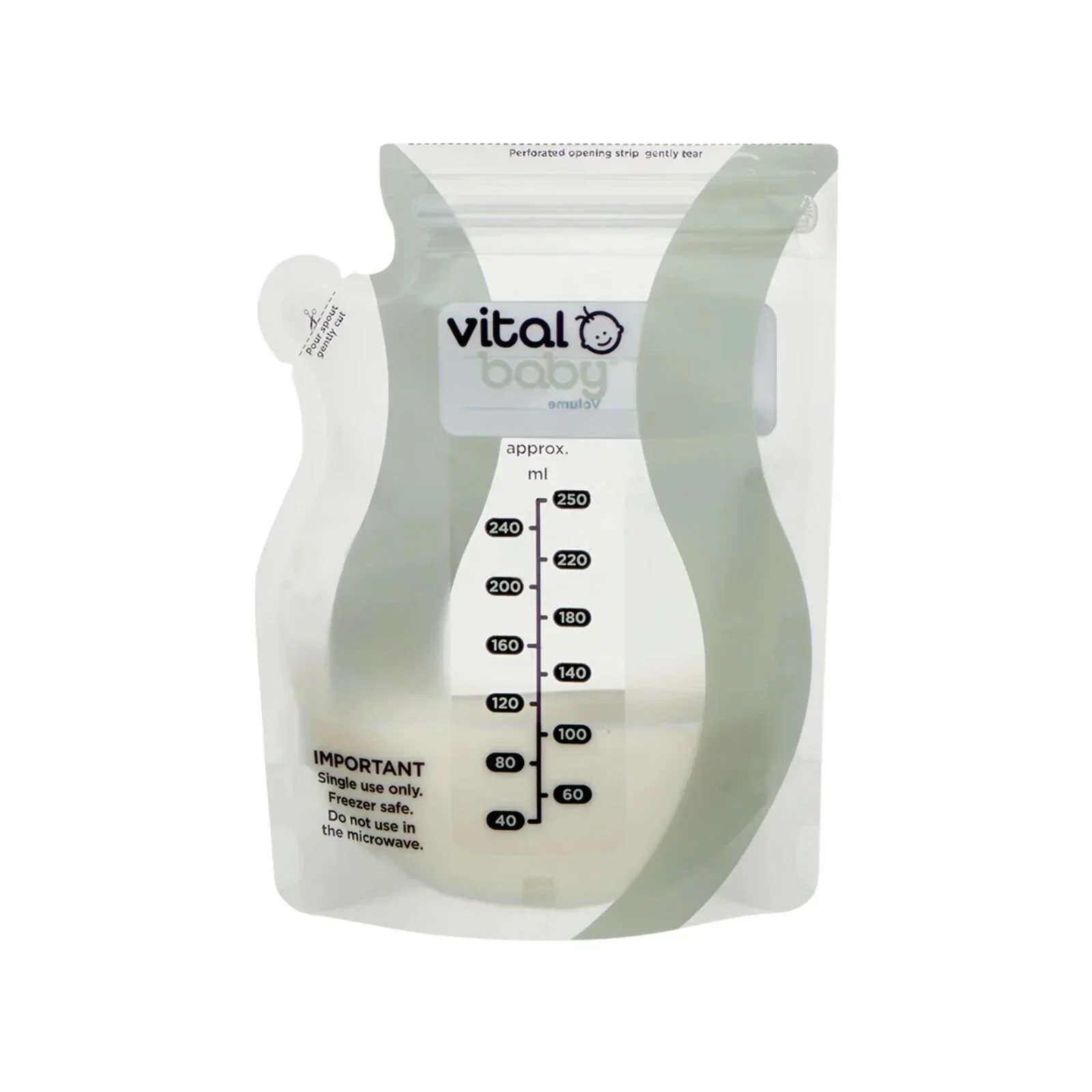 Vital Baby Nurture Easy Pour Breast Milk Storage Bags 30 pcs