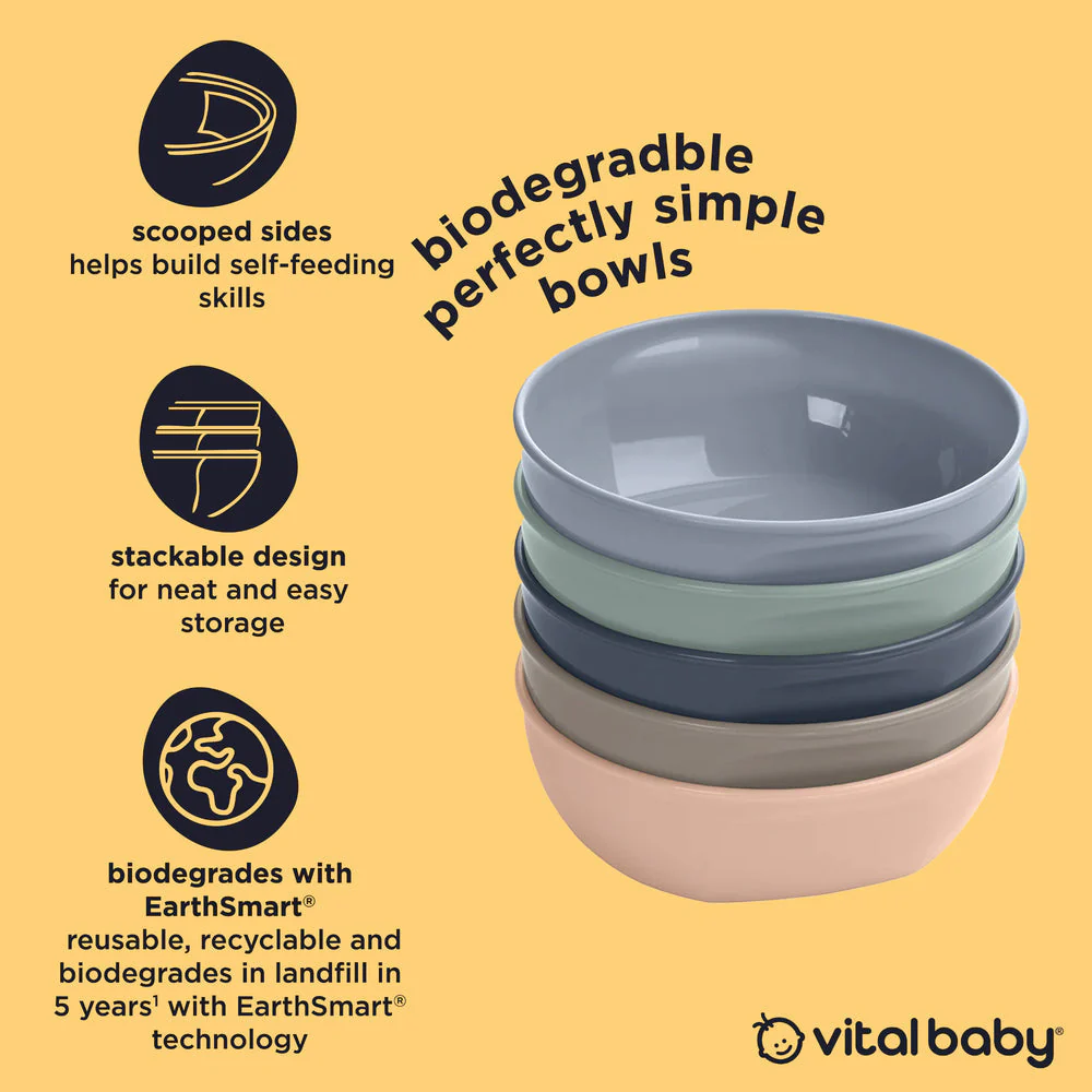 Vital Baby Perfectly Simple Bowls 5 Pack - Natural - Image 3