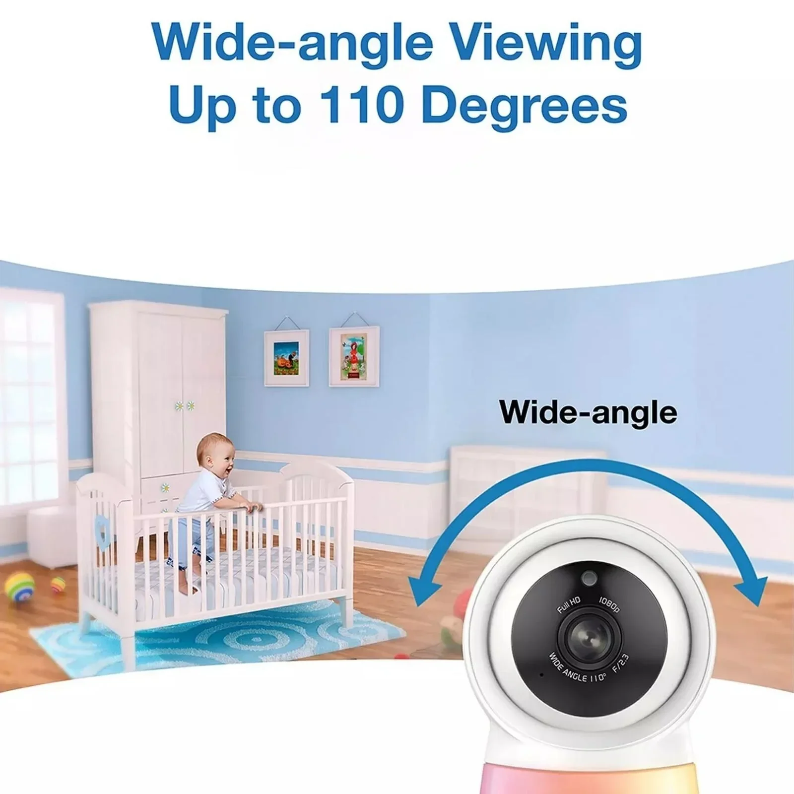 VTech RM5755HD 5" Smart Wi-Fi 1080p Video Baby Monitor - Image 6