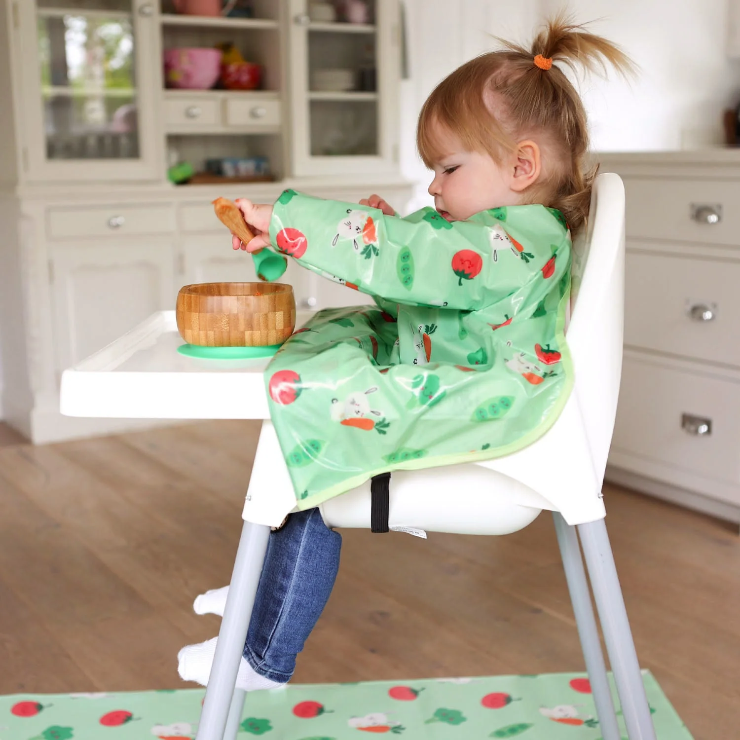 Wipeezee Coverall Bib - Green Bunny & Veg - Image 14