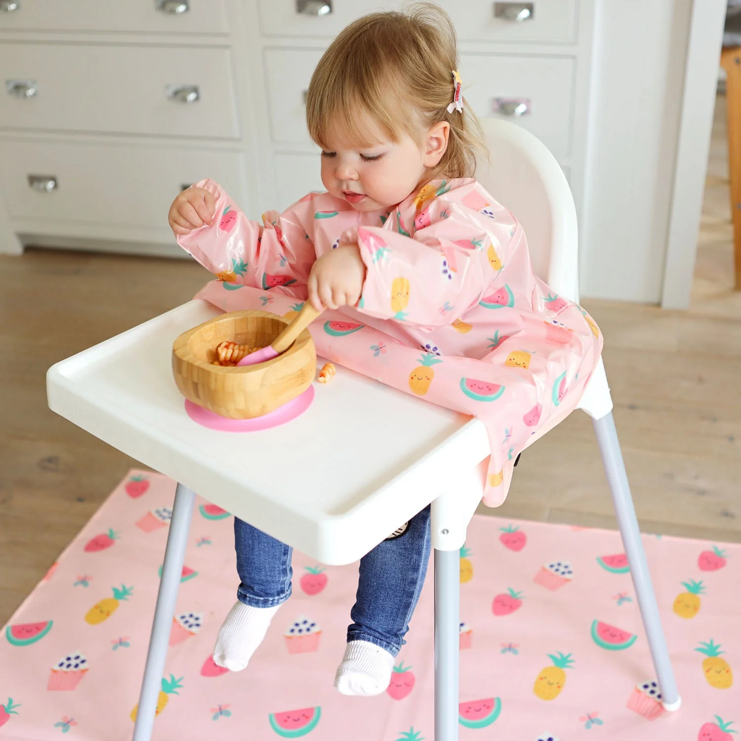 Wipeezee Coverall Bib - Pink Yummy Treats - Image 4