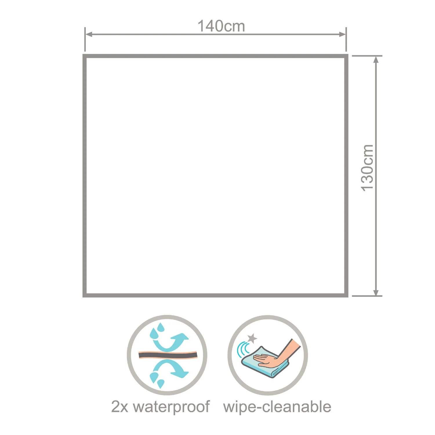 Wipeezee Splash Mat - Turquoise Blue Sea Creatures - Image 5