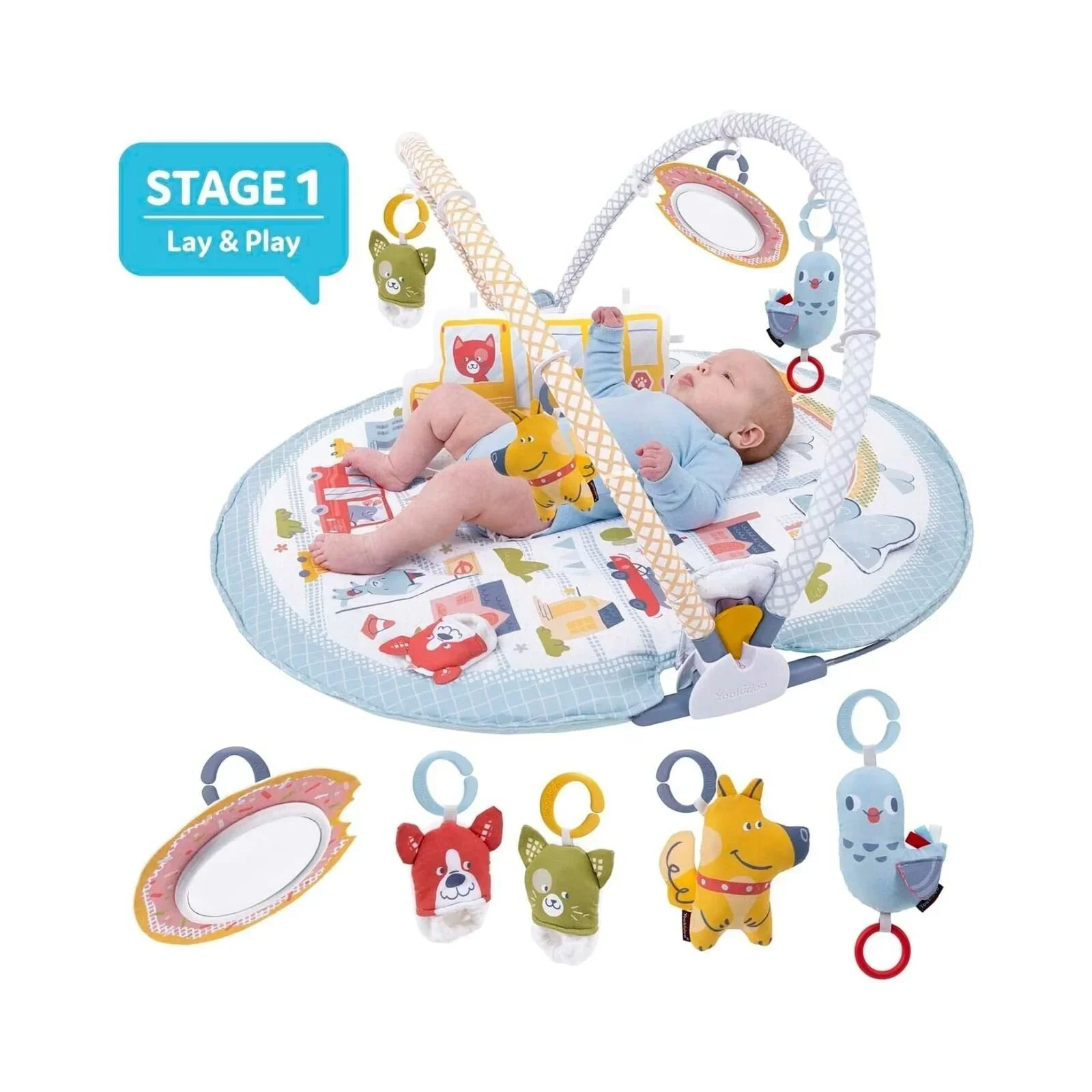 Yookidoo Urban Gymotion Lay to Sit-Up Playmat - Image 2