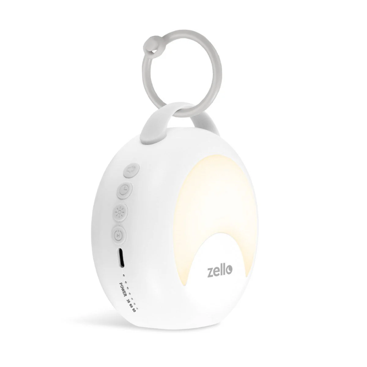 Zello Portable White Noise Machine 30 Soothing Sounds 7 Colour Moon Nightlight Sleep Timer 20hr Battery Voice Record Memory Function Sleep Timer Sound Machine Travel Pram Pushchair Cot Nursery