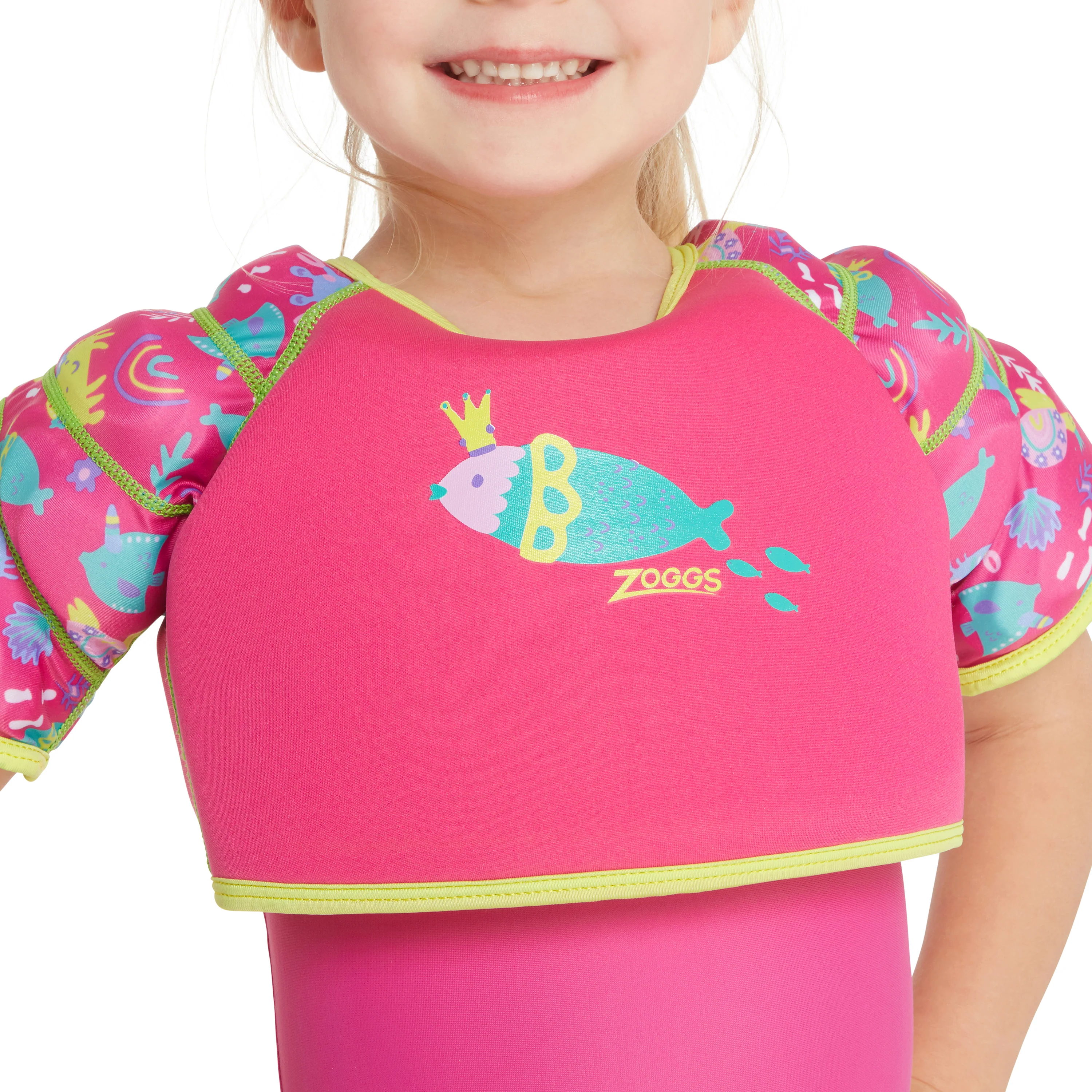 Zoggs Water Wings Swim Vest - Sea Queen * Pink (1 - 2 Years) - Image 2