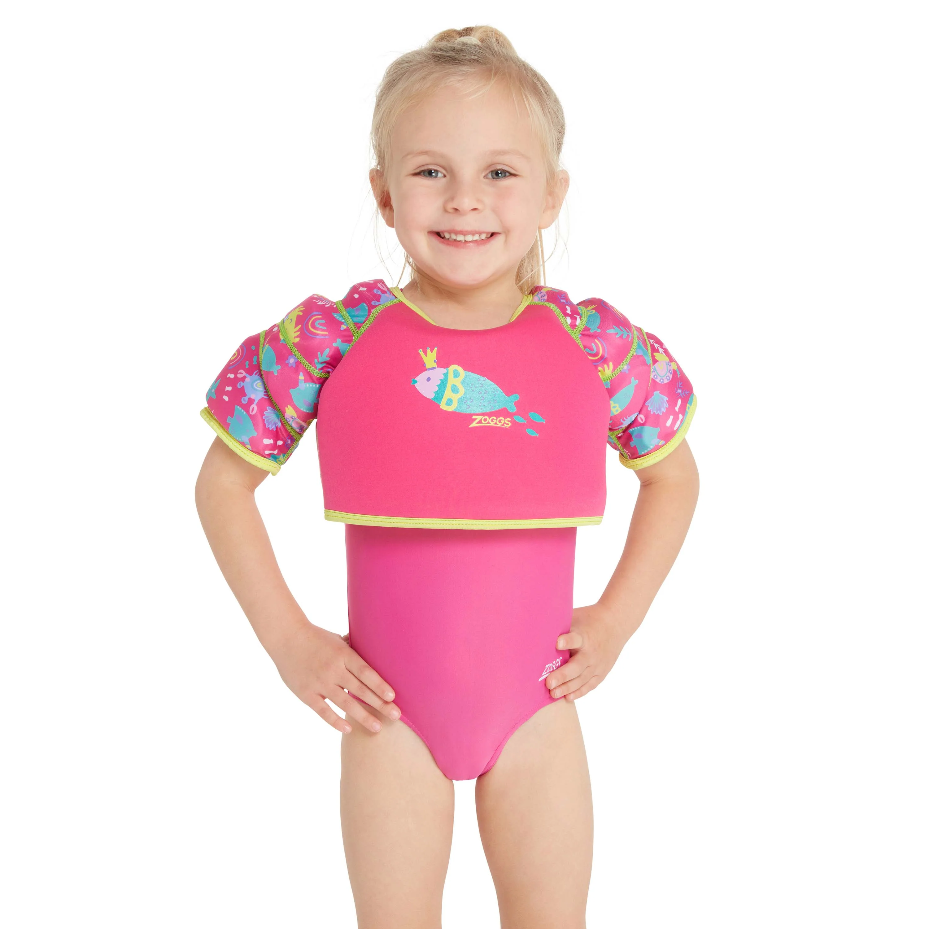 Zoggs Water Wings Swim Vest - Sea Queen * Pink (1 - 2 Years) - Image 3